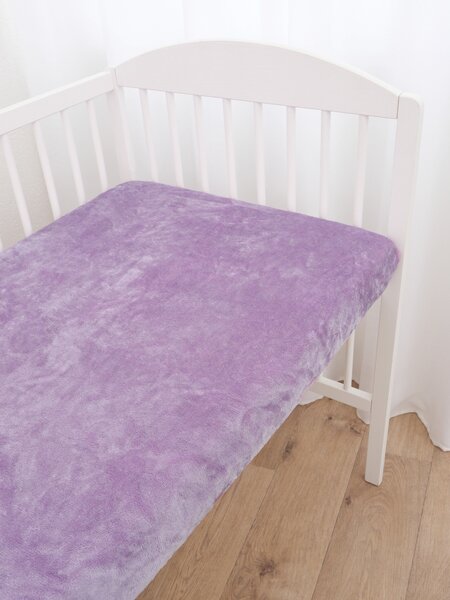 MK Lůžkoviny Prostěradlo mikroplyš Deluxe do postýlky 60 x 120 cm - levandulové