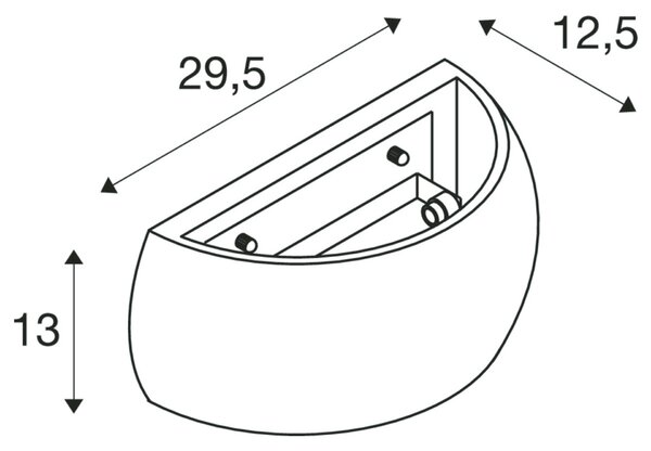BIG WHITE SLV PLASTRA WL CURVED CUTRAIN vnitřní nástěnné přisazené svítidlo QT-DE12 bílá 1004732