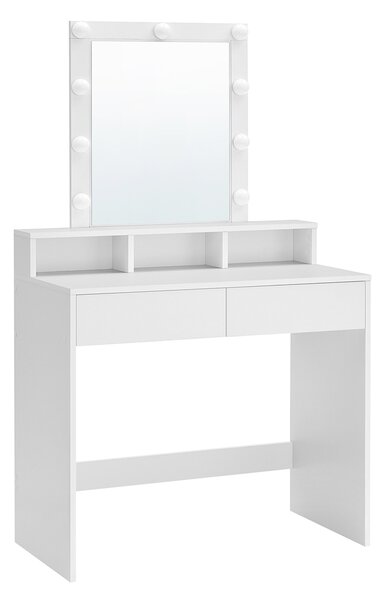 Vasagle Toaletní stolek se zrcadlem Fritz, Bílá