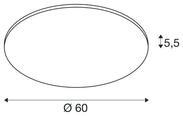 BIG WHITE SLV SENSER 60 DALI Indoor, stropní LED svítidlo kruhové, šedé 4000K 1003043