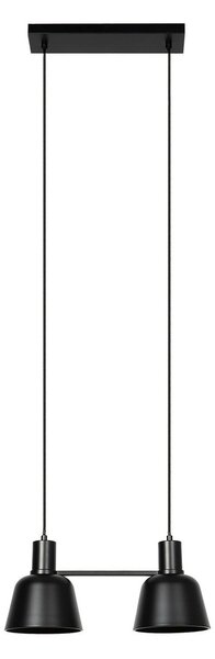 Závěsná svítidlo Lucande, Servan, stmívatelné, Černá, Obývací pokoj, Kov, Design