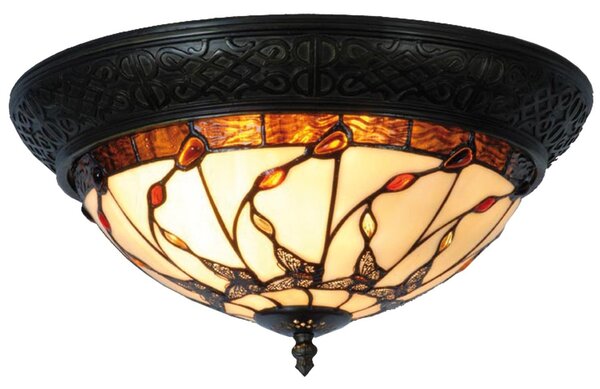 Stropní světlo Tiffany Nature - Ø 38*19 cm 2x E14 / max 40w - Clayre & Eef