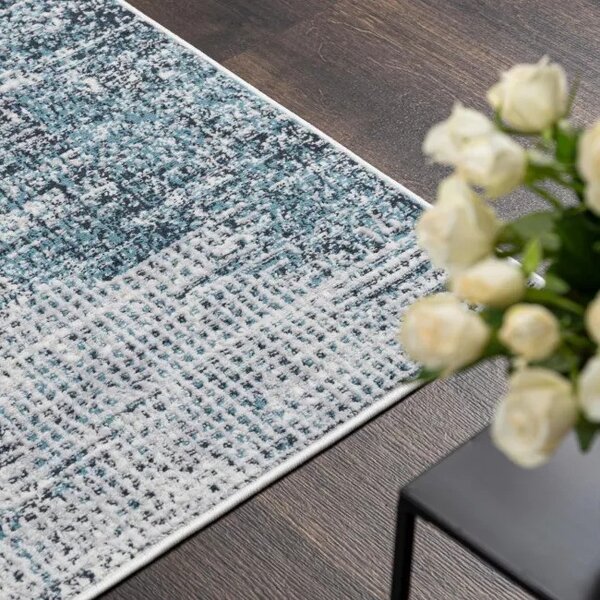 Makro Abra Moderní kusový koberec DAKOTA YF90B abstraktní modrý krémový Rozměr: 116x168 cm