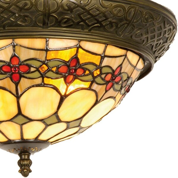 Závěsné svítidlo Tiffany Oxford - Ø 38*19 cm 2x E14 / max 40w - Clayre & Eef