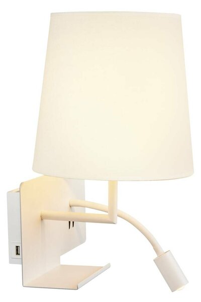 BIG WHITE SLV SOMNILA FLEX vnitřní nástěnné svítidlo LED 3000K, bílá, verze vlevo vč. USB přípojky 1003459