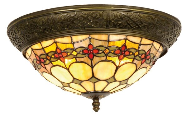 Závěsné svítidlo Tiffany Oxford - Ø 38*19 cm 2x E14 / max 40w - Clayre & Eef