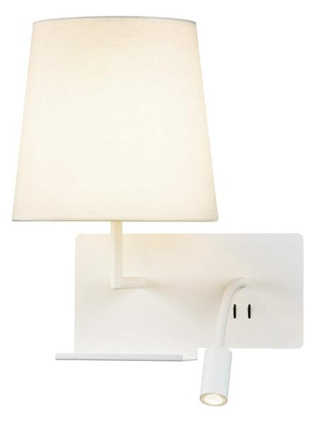 BIG WHITE SLV SOMNILA FLEX vnitřní nástěnné svítidlo LED 3000K, bílá, verze vlevo vč. USB přípojky 1003459