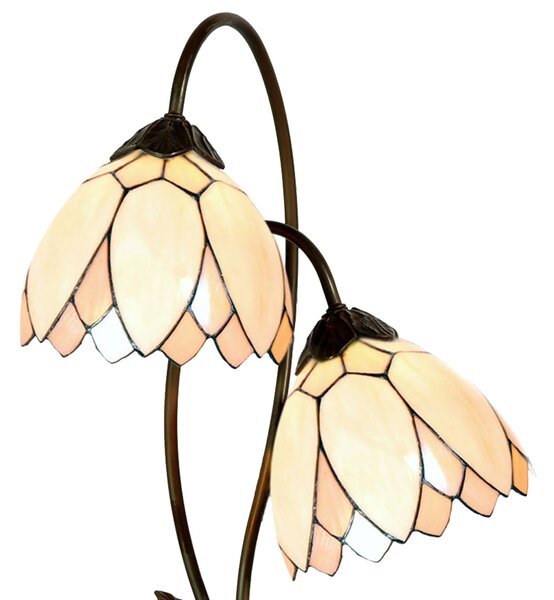 Stolní Tiffany lampa Flowers - Ø 33*61 cm - Clayre & Eef