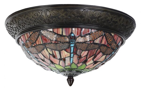 Stropní světlo Tiffany Cecile - Ø 38*19 cm E14/max 2*40W - Clayre & Eef