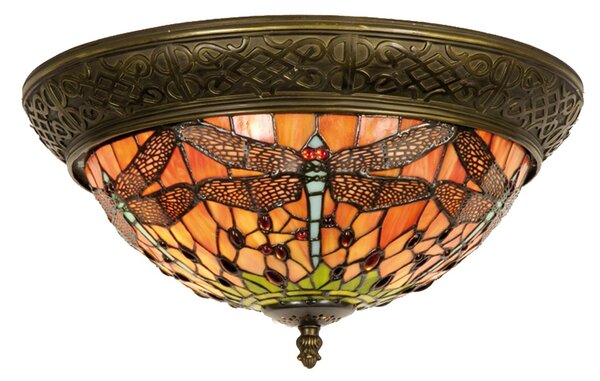 Stropní světlo Tiffany Cecile - Ø 38*19 cm E14/max 2*40W - Clayre & Eef