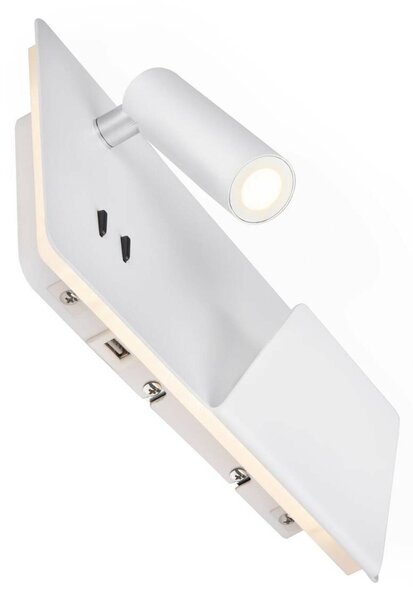 BIG WHITE SLV SOMNILA SPOT vnitřní nástěnné svítidlo LED 3000K, bílá, verze vpravo vč. USB přípojky 1003458