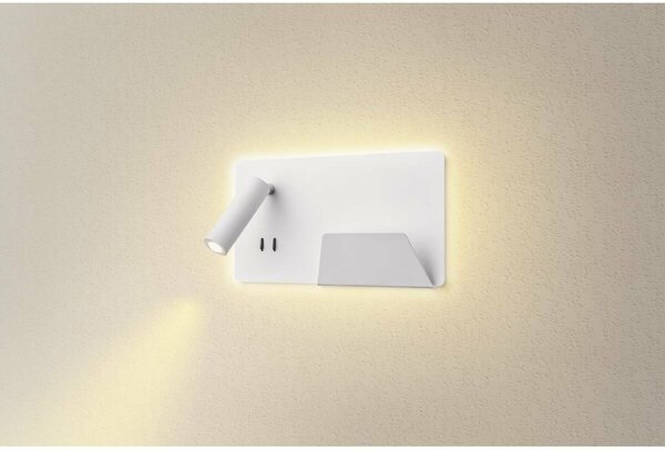 BIG WHITE SLV SOMNILA SPOT vnitřní nástěnné svítidlo LED 3000K, bílá, verze vpravo vč. USB přípojky 1003458