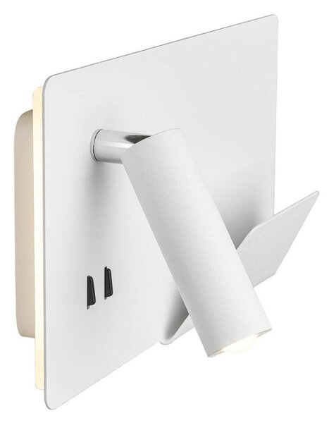 BIG WHITE SLV SOMNILA SPOT vnitřní nástěnné svítidlo LED 3000K, bílá, verze vpravo vč. USB přípojky 1003458