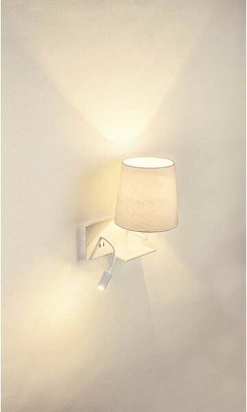 BIG WHITE SLV SOMNILA FLEX vnitřní nástěnné svítidlo LED 3000K, bílá, verze vpravo vč. USB přípojky 1003460
