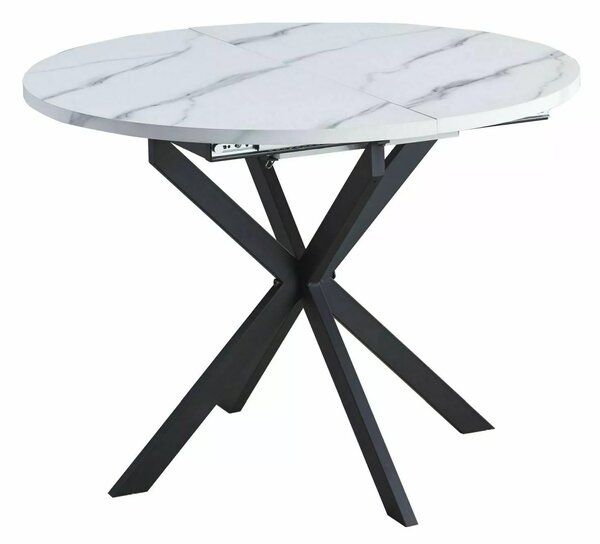 Signal Jídelní rozkládací stůl Gaston 100/135 cm mramor/černý