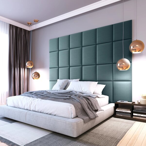 Čalouněný panel na zeď 40x40 VALERIO - světle modrý