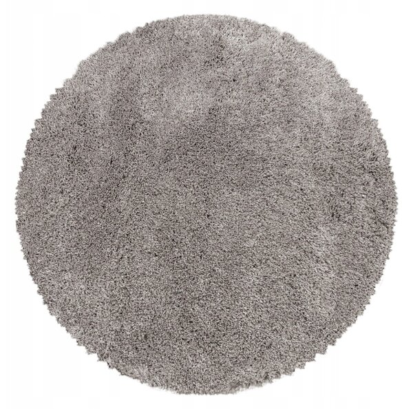 Ayyildiz, Kusový koberec Fluffy Shaggy 3500 beige kruh, 80x80 (průměr) kruh, béžová, ložnice