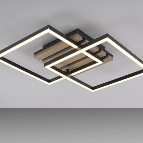 JUST LIGHT. 14053-79 - LED Stropní svítidlo AKUSTIKA LED/15W/230V dub/černá