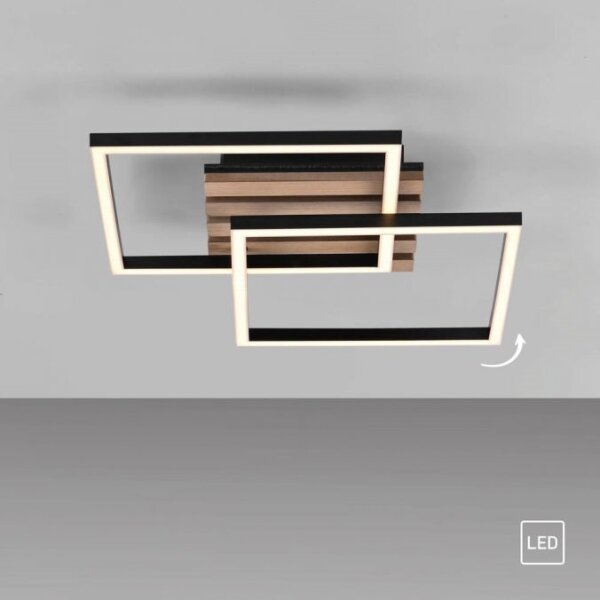 JUST LIGHT. 14053-79 - LED Stropní svítidlo AKUSTIKA LED/15W/230V dub/černá