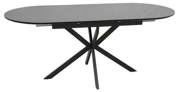 Signal Jídelní rozkládací stůl Gaston 140/180 cm keramika šedý mramor/černý