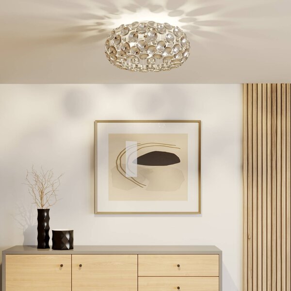 Lindby Stropní svítidlo Reza, Ø 48 cm, chromová barva, E14, stmívatelný, Chrom / stříbro, Chodba, Plast, Moderní