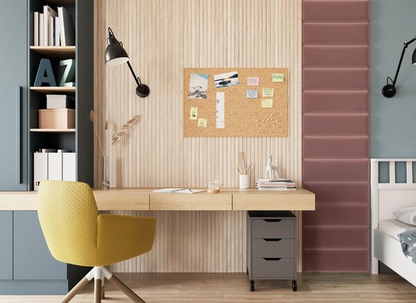 Čalouněný panel na zeď 50x20 VALERIO - růžový