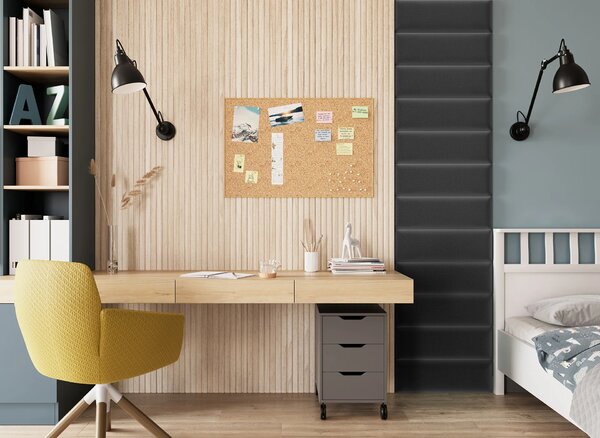 Čalouněný panel na zeď 50x20 VALERIO - tmavě šedý