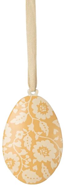 Maileg Plechové velikonoční vajíčko Flowers - Yellow MIL522