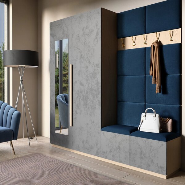 Set panelů na zeď 100x200 VALERIO - modrý