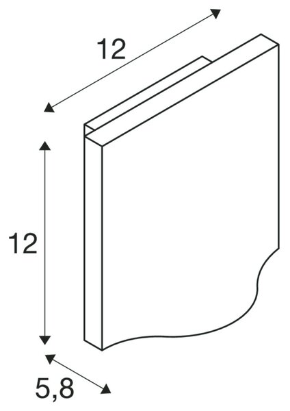 BIG WHITE SLV VILUA I WL venkovní nástěnné nástavbové svítidlo antracit, 3000K IP54 100° 405lm 1002503