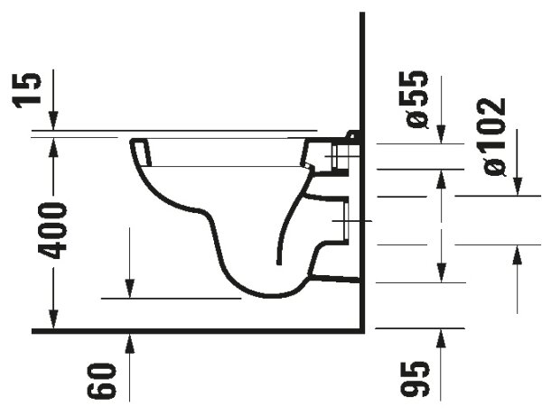 Duravit 22110900002 - Závěsné WC D-CODE keramika/lesklá bílá