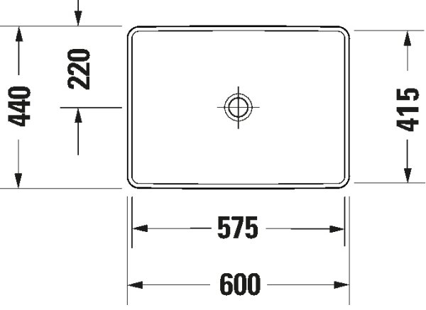 Duravit 358600079 - Zápustné umyvadlo D-NEO 60x44 cm keramika/lesklá bílá