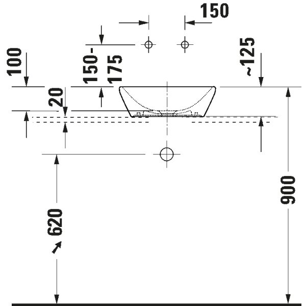 Duravit 2397400070 - Umyvadlo na desku D-NEO 40x40 cm keramika/lesklá bílá