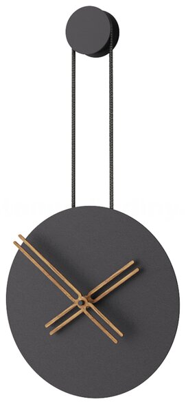 Mclocks Designové nástěnné hodiny INF3011 Infinity black/walnut 65cm