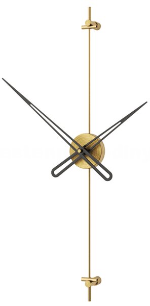Mclocks Designové nástěnné hodiny AX6001 Axle antique gold-black 60cm