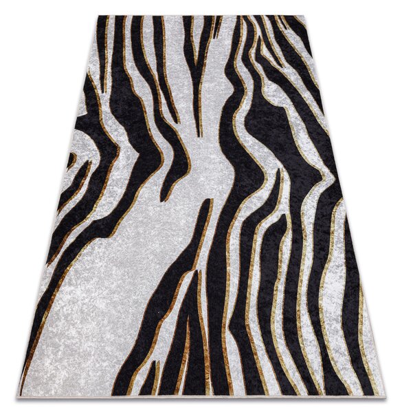 Makro Abra Kusový koberec pratelný MIRO 52002.807 Zebra protiskluzový krémový černý Rozměr: 120x170 cm