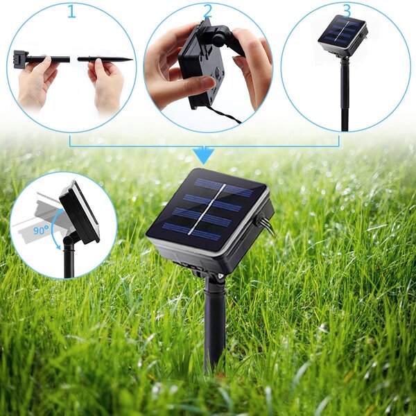 LEDSolar 20 vánoční solární řetěz kapky studená bílá, iPRO, 2W, studená bílá