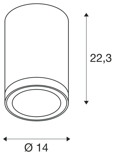 BIG WHITE SLV ENOLA ROUND L Outdoor, stropní LED svítidlo, antracitové, CCT 3000/4000K 1003442