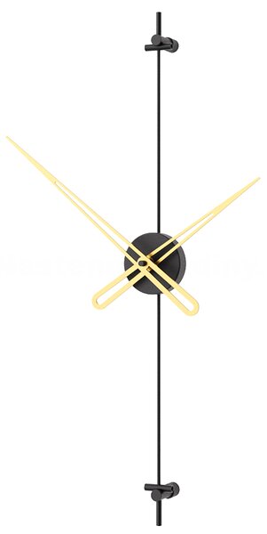 Mclocks Designové nástěnné hodiny AX6003 Axle black-gold 60cm