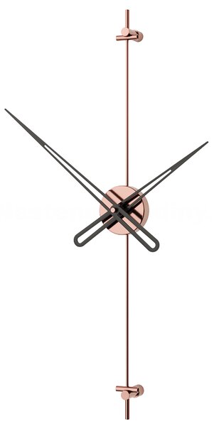 Mclocks Designové nástěnné hodiny AX6013 Axle rose gold-black 60cm