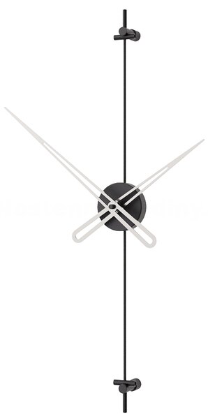 Mclocks Designové nástěnné hodiny AX6007 Axle black-silver 60cm