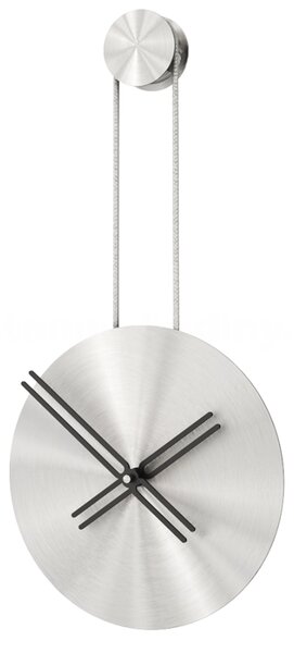 Mclocks Designové nástěnné hodiny INF3013 Infinity mat silver-black-silver 65cm