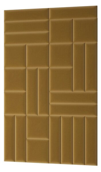 Set čalouněných nástěnných panelů 120x195 VALERIO - hořčicový