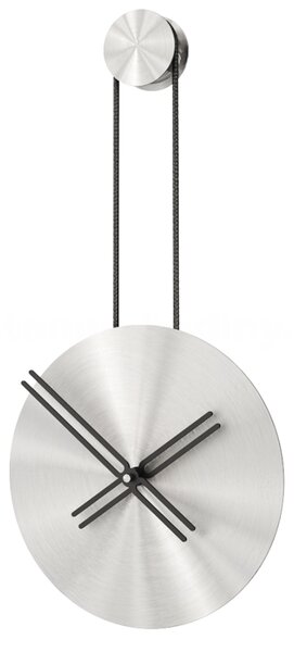 Mclocks Designové nástěnné hodiny INF3014 Infinity mat silver-black 65cm
