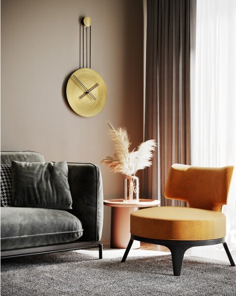 Mclocks Designové nástěnné hodiny INF3012 Infinity mat gold-black 65cm