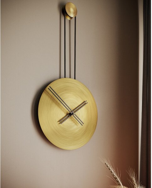 Mclocks Designové nástěnné hodiny INF3012 Infinity mat gold-black 65cm