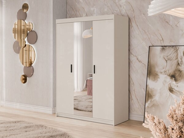 Šatní skříň Melen 3D, Barva: bílá 5902928896473