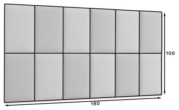 Set čalouněných panelů 180x100 VALERIO - hořčicový / světle šedý