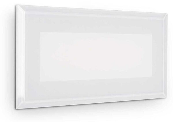 LED Venkovní nástěnné zápustné svítidlo Ideal Lux INDIO RECESSED 08W 255804 8W 1170lm 3000K IP65 19cm bílé