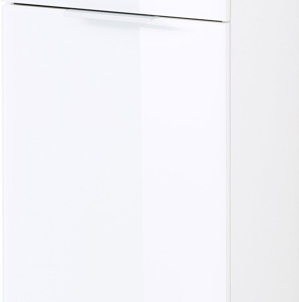 Bílá přírodní vysoká koupelnová skříňka v dekoru dubu 39x112 cm Pescara – Germania